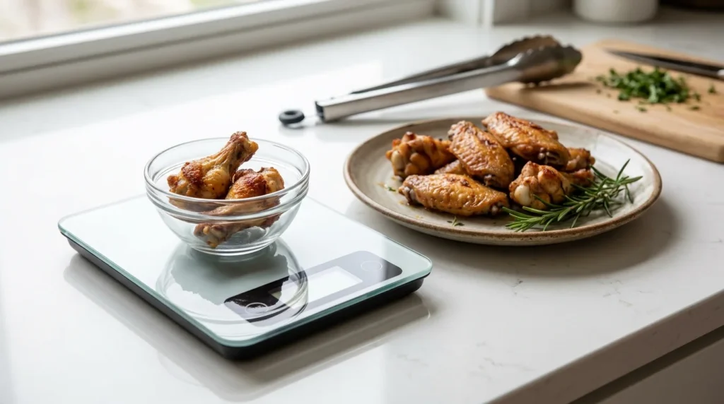 Calories in a chicken wing, piece by piece