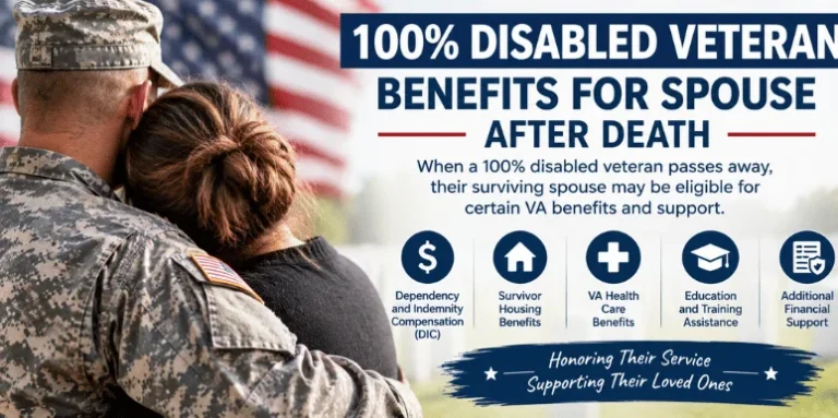 100 Percent Disabled Veteran Benefits After Death
